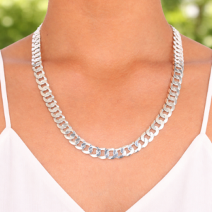 10mm 925 silver mens chain